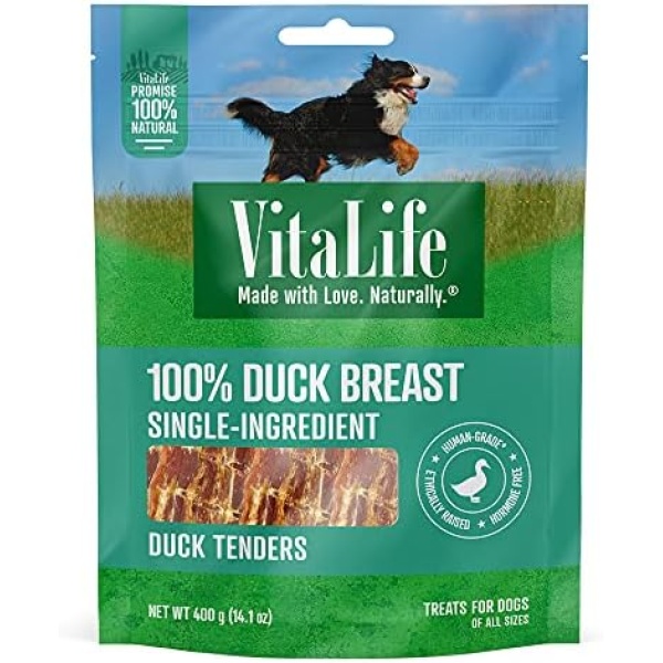 VitaLife 400 g Duck Tenders, All Natural Dog Treats