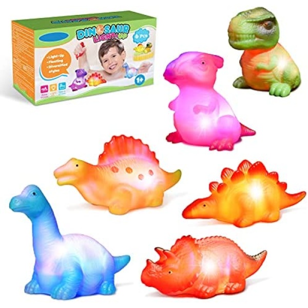 Baby Bath Toys, vicia Dinosaur Toys for 1-5 Year Old Boys Water Toys Girls Toys Age 1-5 Pool Toys Sand Toys for Toddlers 1-5 Floating Water Toy Swimming Pool Toys for Kids 1-5 Bathtub Toys for Babies