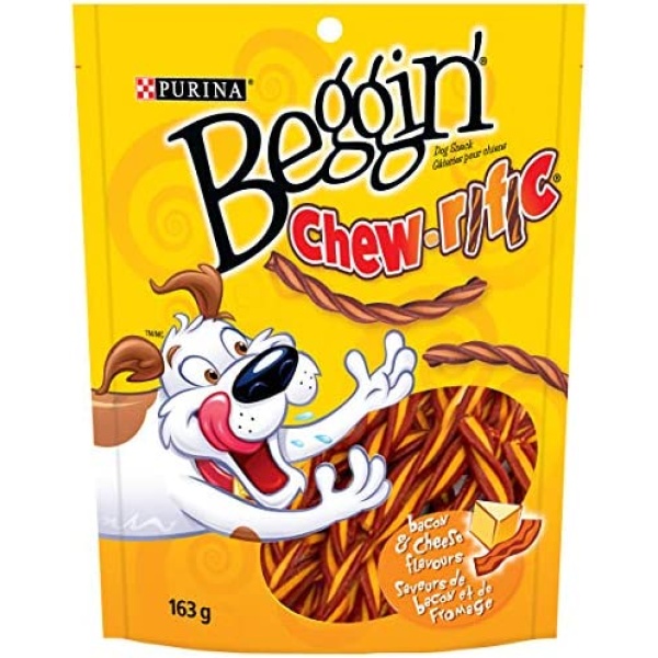 Beggin' Chew-rific Dog Treats, Bacon & Cheese Flavour Snacks - 163 g