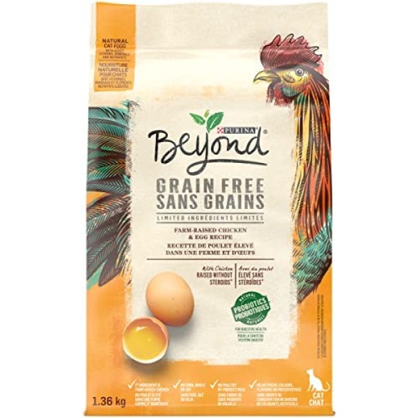 Beyond Grain Free Natural Dry Cat Food, White Meat Chicken & Egg 1.36 kg Bag