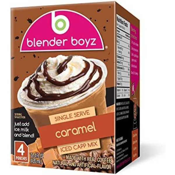 Blender Boyz Drink Mix Iced Cappuccino Caramel 4-Count, 420ml