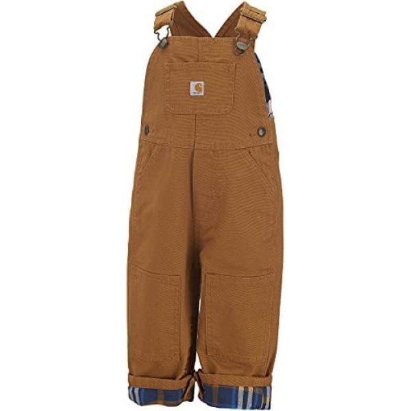 Carhartt Baby Boys' Canvas Overall Flannel Lined