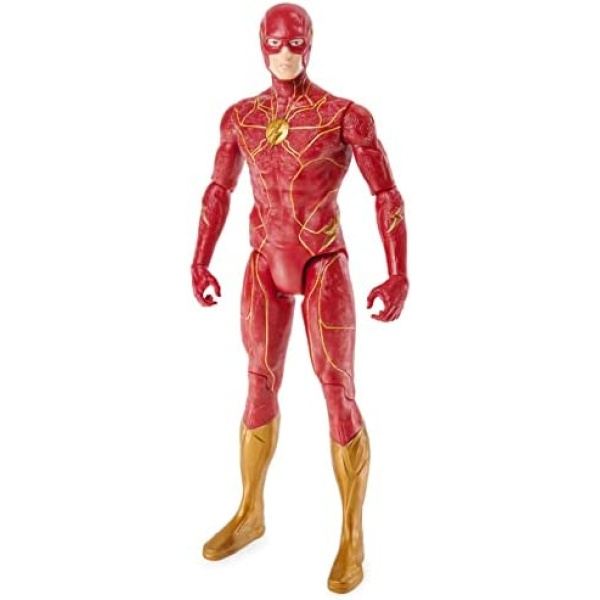 DC Comics, The Flash Action Figure, 12-inch The Flash Movie Collectible, Kids Toys for Boys and Girls Ages 3 and up