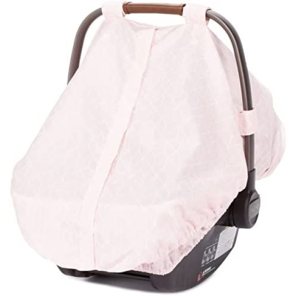 Diono Infant Car Seat Cover, Universal Weather Protection Canopy for Baby, Adjustable and Breathable with Insect Net, Pink