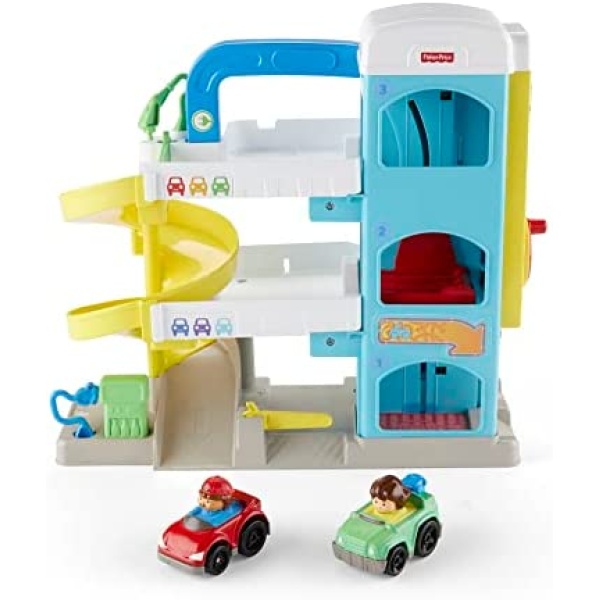 Fisher-Price Little People Helpful Neighbor's Garage, Vehicle Playset, Multicolor