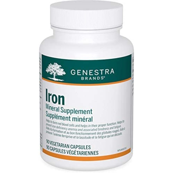 Genestra Brands - Iron - Mineral Supplement - 90 Vegetable Capsules