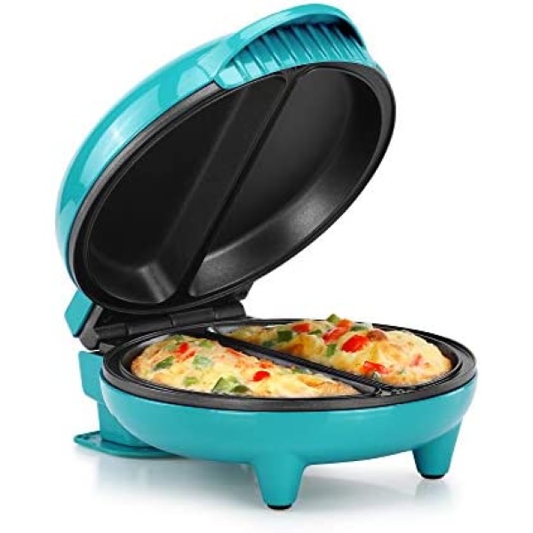 Holstein Housewares HH-09125007E Omelet Maker, Teal/Stainless Steel