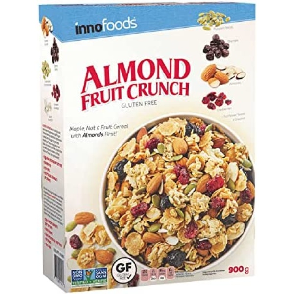 Inno Foods Gluten Free Almond Fruit Crunch Cereal, 900 g