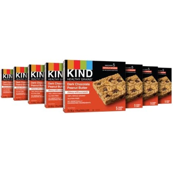 KIND Healthy Grains Bars, Peanut Butter Dark Chocolate, Gluten Free, 40 Count