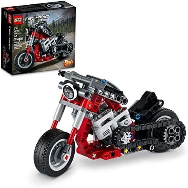 LEGO Technic Motorcycle to Adventure Bike Building Kit 42132, 2 in 1 Model Motorcycle Toy, Birthday Gift for Kids, Boys and Girls