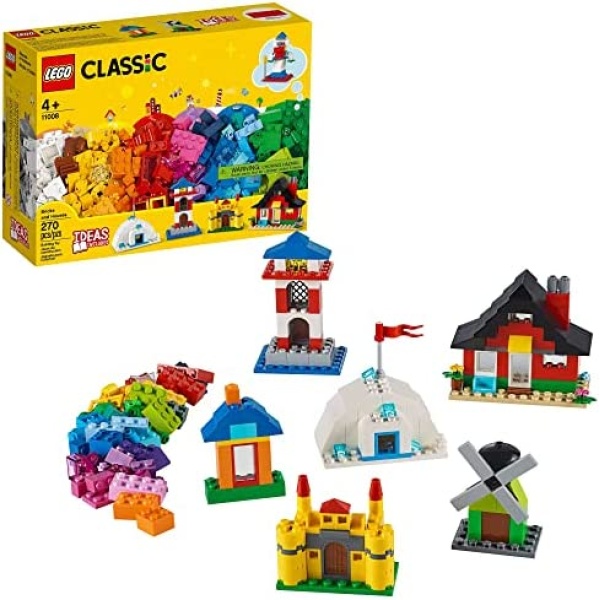 Lego Classic Bricks and Houses 11008 Kids’ Building Toy Starter Set with Fun Builds To Stimulate Young Minds, New 2020 (270 Pieces)