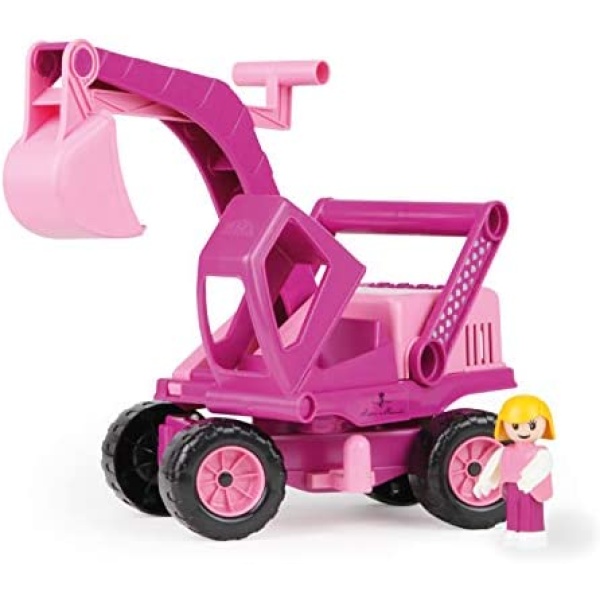 Lena Eco Active Princess Excavator Toy Truck | Kids Digger Excavator for Indoor and Outdoor Play | BPA and Phthalates Free Food Grade Resin and Environmental Friendly Construction Vehicle Toy (Pink)