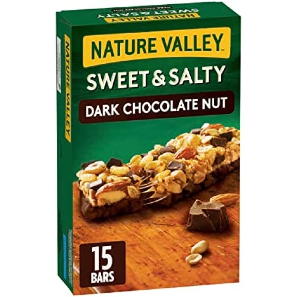 Nature Valley Sweet & Salty Dark Chocolate Nut Granola Bars, 15 Count