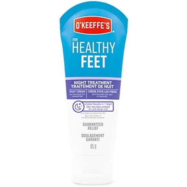 O'Keeffe's Healthy Feet Night Treatment Foot Cream, Restorative Lotion Works While You Sleep, Deep Conditioning Oils, 3oz/85g Tube, (Pack of 1) K4201502