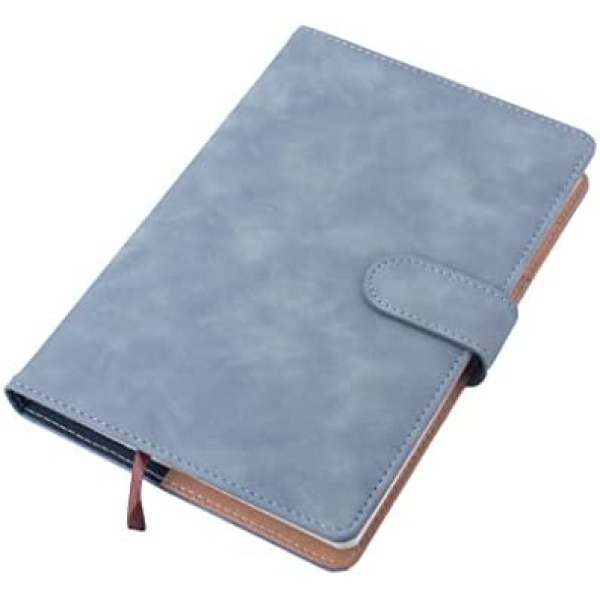 Ruled Notebook, Hard Cover with magnetic buckle closure, A5 148 x 210mm, 260 Pages, Thick Paper, classic minimalist design. (Smoky Gray)