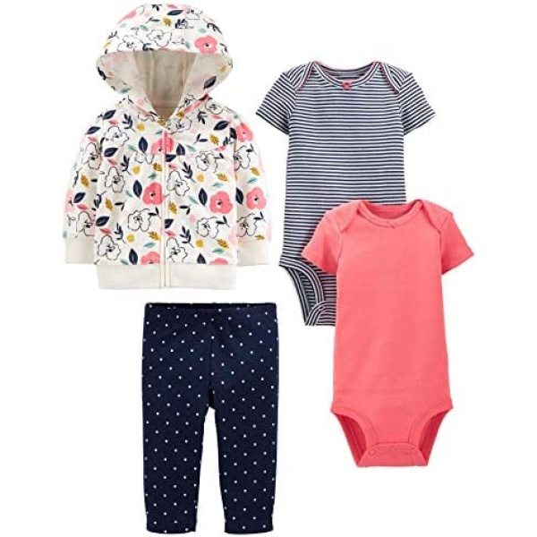 Simple Joys by Carter's Baby Girls' 4-Piece Jacket, Pant, and Bodysuit Set