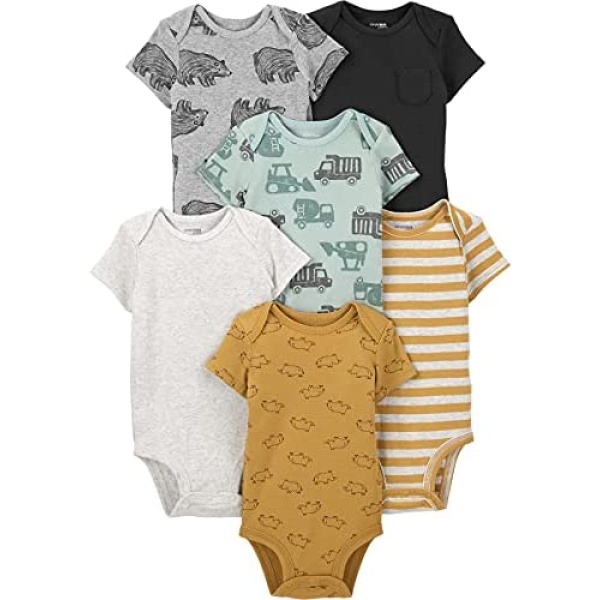 Simple Joys by Carter's Unisex-Baby 6-Pack Neutral Short-Sleeve Bodysuit