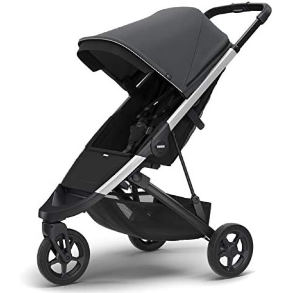 Thule Spring Stroller - Compact Baby Stroller Perfect for Everyday Use - Features 5-Point Harness, Lightweight and Compact Design, Vented Canopy with See-Through Mesh, Padded Reclining Seat