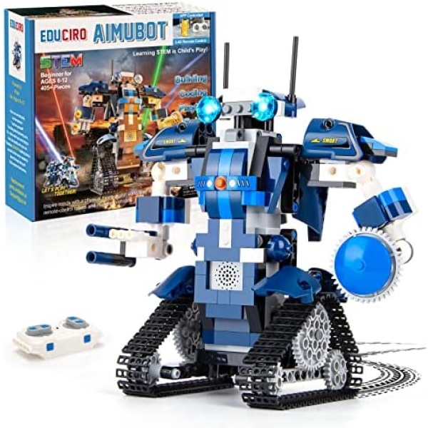 Under the Baubles Robot Building Blocks Toys for 4 5 6 7 8 9 10 Year Old Boys Girls, Stem Building Toys Easter Gifts for Boys Girls (405+ Pieces)