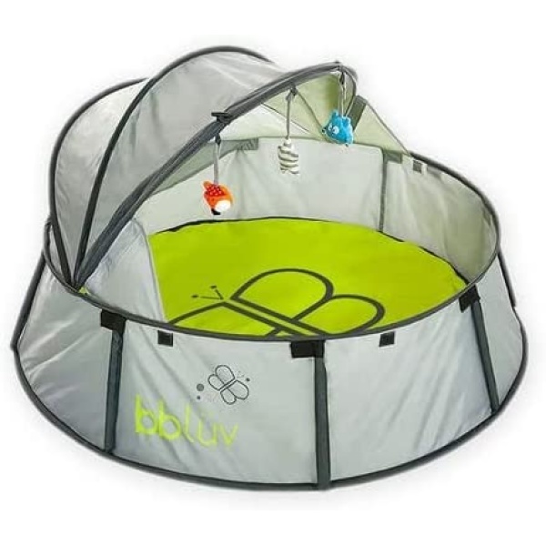 bblüv - Pop Up Baby Sun Shelter and Travel Play Tent with SPF 50 + Mosquito Net, Indoor and Outdoor