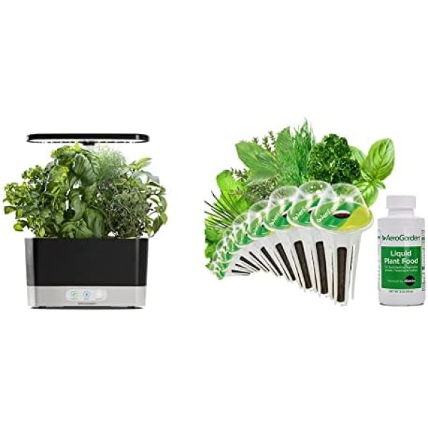 AeroGarden Harvest - Black & Gourmet Herb Seed Pod Kit (9-Pod)