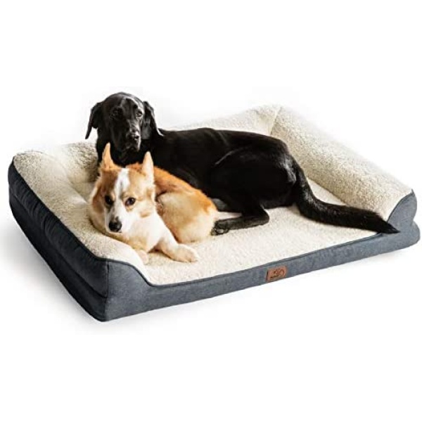 Bedsure Orthopedic Dog Bed for Extra Large Dogs - XL Memory Foam Waterproof Dog Bed Washable Pet Sofa Beds with Removable Cover & Waterproof Liner, 7 inches Height Couch for Dogs up to 100 lbs