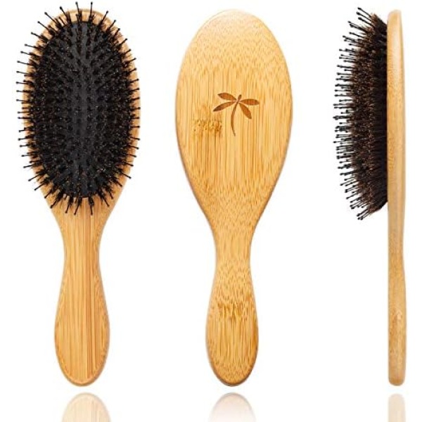 Belula Boar Bristle Hair Brush - Hair Brushes for Women & Mens Hair Brush, Detangler Brush, Hairbrush, Detangling Brush for Long, Curly or Any Type of Hair.