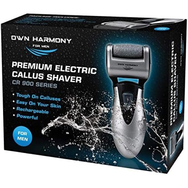 Callus Remover: Electric Rechargeable Pedicure Tools for Men/Women by Own Harmony w 3 Rollers (Tested Powerful) Best Foot File,Professional Spa Electronic Micro Pedi Feet Care Perfect for Cracked Skin