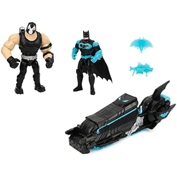 DC Comics Batman Moto-Tank Vehicle with 4-inch Bane Action Figure and Exclusive Batman Action Figure, Kids Toys for Boys