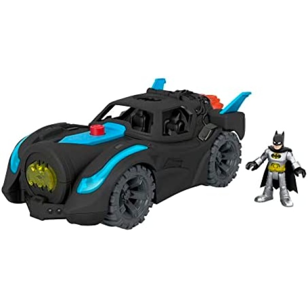 Fisher-Price Imaginext DC Super Friends, Batmobile with Lights and Sounds, Batman Toys for Preschool Play Ages 3 Years and up