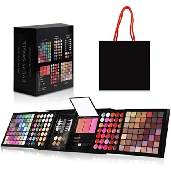 Hotrose Full 177 Color Eyeshadow Palette Blush Lip Gloss Concealer Kit Beauty Makeup Set,All-in-One Makeup Kit with Mirror, Applicators