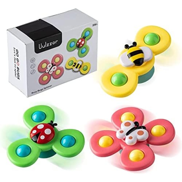 JACKEYLOVE Suction Cup Spinner Toy for 1 2 3 Toddler Boys Girls…