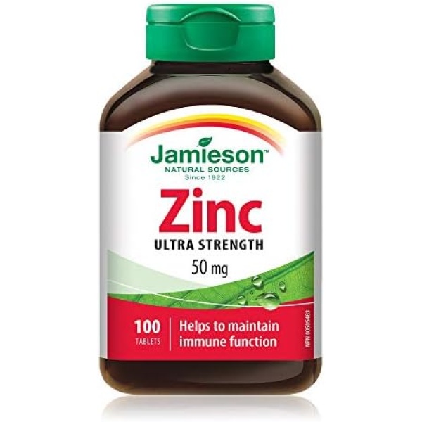 Jamieson Laboratories Zinc 50 Mg, 100 Count (Pack of 1)