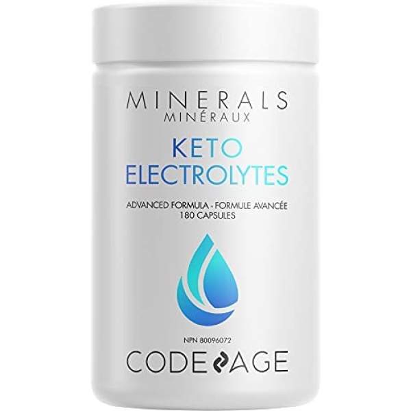 Keto Electrolytes Supplement – Vegan Electrolyte Tablets w Magnesium, Potassium, Calcium & Salt - Electrolyte Powder Salt Pills & Drink Hydration Supplements – Non-GMO, Keto Diet -180 Capsules