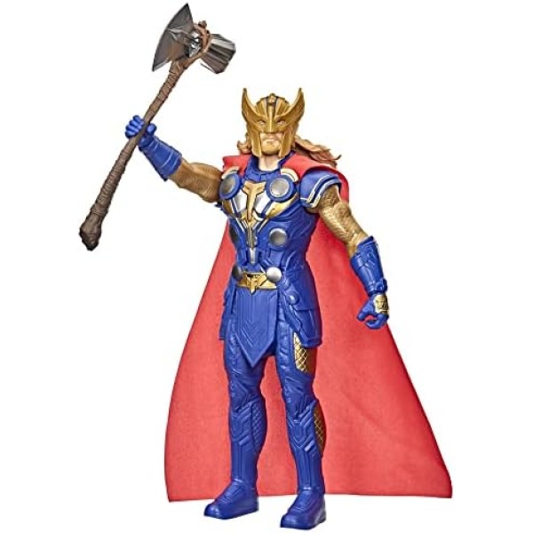 Marvel Studios’ Thor: Love and Thunder Stormbreaker Strike Thor Toy, 12-Inch-Scale Electronic Action Figure, Toys for Kids Ages 4 and Up