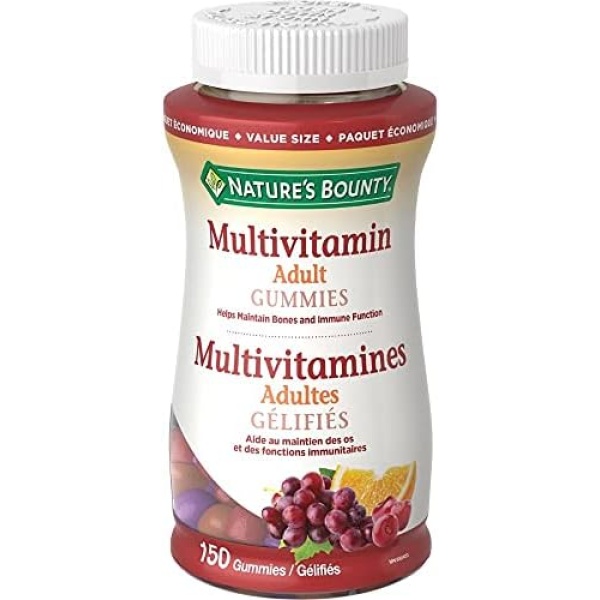 Nature's Bounty Adult Multivitamin, Helps Maintain Bones and Immune Function, 150 Gummies