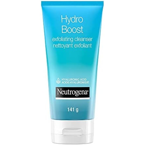 Neutrogena Hydro Boost Exfoliating Face Scrub - Hyaluronic Acid and AHA - Face Cleanser - Non-Comedogenic - 141g