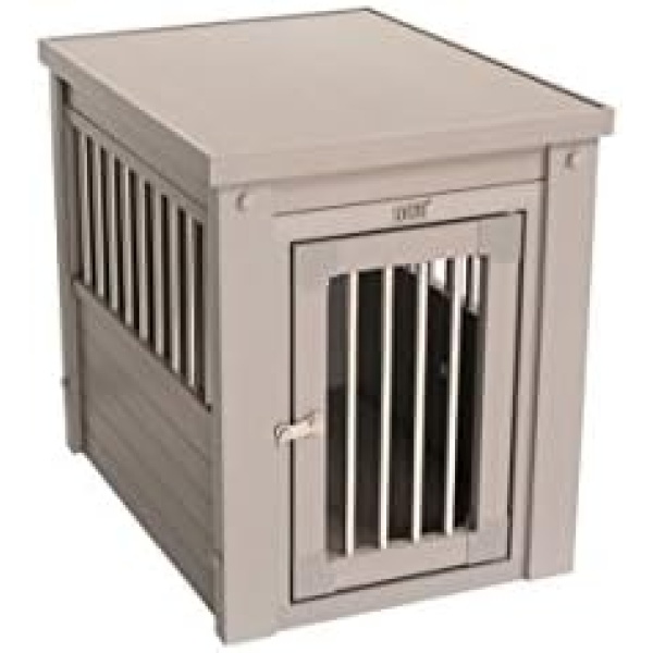 New Age Pet ecoFLEX Pet Crate/End Table, Medium, Grey, EHHC405M-ROCKY