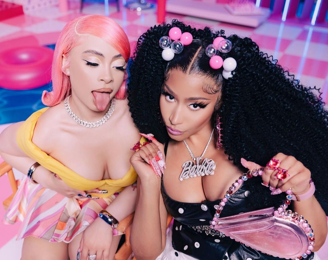 Nicki Minaj is Pretty in Pink Paco Rabanne Knit Set for Her New Barbie World Visuals