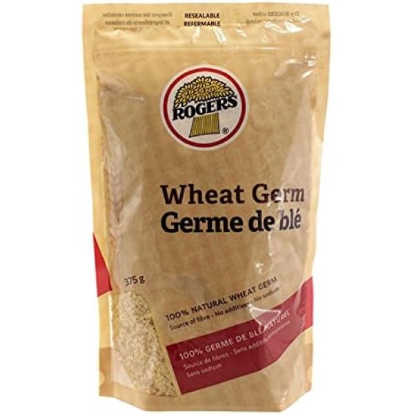 ROGERS Wheat Germ - 100% Natural Whole Grains Quick Dietary Kosher Oats Healthy Foods for Baking & Breakfast | 375 Gram