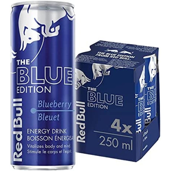 Red Bull Energy Drink, Blueberry, 250ml (4 pack)