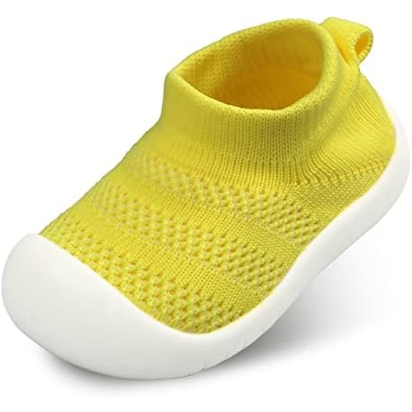 SEBELLST Baby Boy Girl Sneakers Toddler Infant First Walking Shoes Non-Skid Indoor Baby Sneakers Soft Sole Non Slip Cotton Mesh Breathable Lightweight Baby Shoes