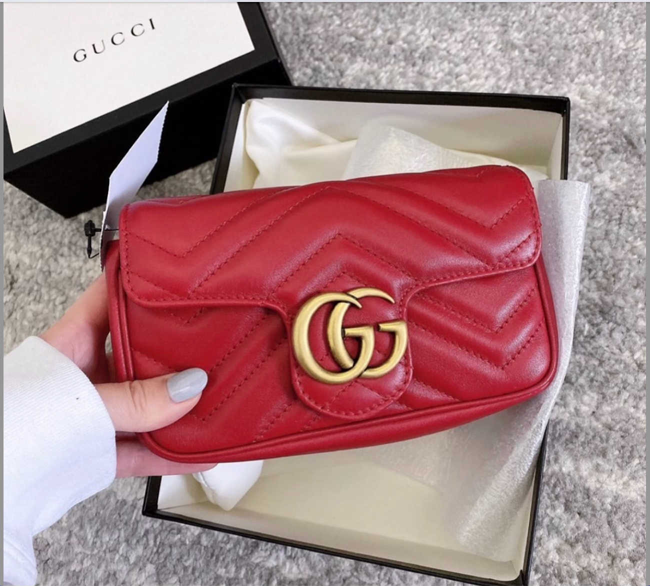 Splurge on Gucci’s Red Marmont Matelasse Flap Bag