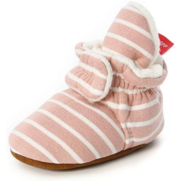 Unisex-Baby Fleece Booties Cozy Baby Bootie Socks Non Skid Gripper Bottom