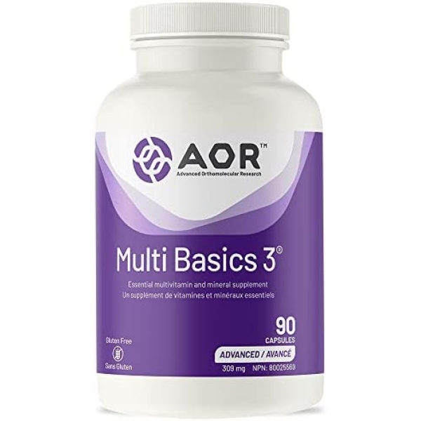 AOR - Multi Basics 3-90 Capsules - Essential Multivitamin and Mineral Supplement