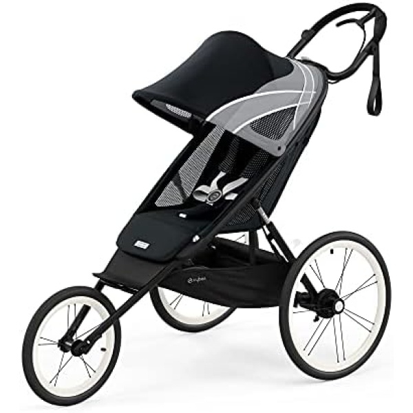 AVI Jogging Stroller with Seat Pack in All Black