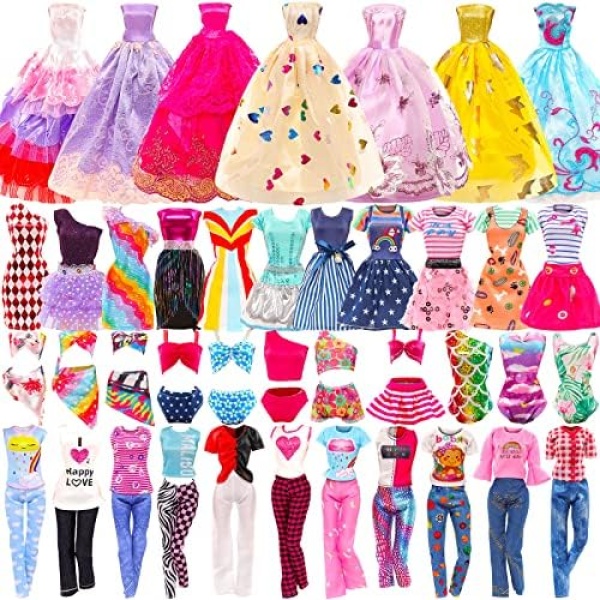 Barwa 16 PCS Doll Clothes 3 PCS Wedding Grown Dresses 5 PCS Fashion Outfits 5 Sets Mini Dresses 3 Sets Bikini Swimsuits for 11.5 Inch Girl Doll