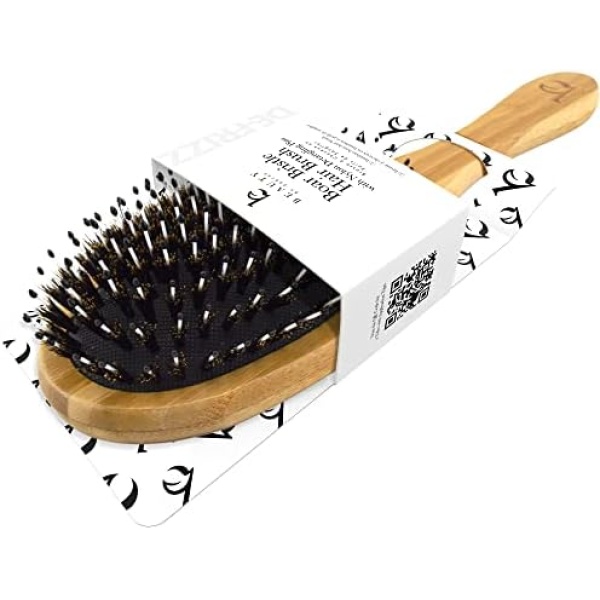 Beauty by Earth Boar Hair Brush for Fine Hair - Boar Bristle Hair Brush for Thick Hair - Boar Brush for Fine Hair - Mens Hair Brush for Thin Hair - Boars Hair Brush for Women