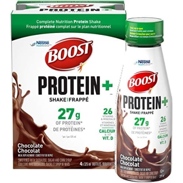 Boost Protein+ Chocolate Meal Replacement Shake, 12 Count, 12-Pack