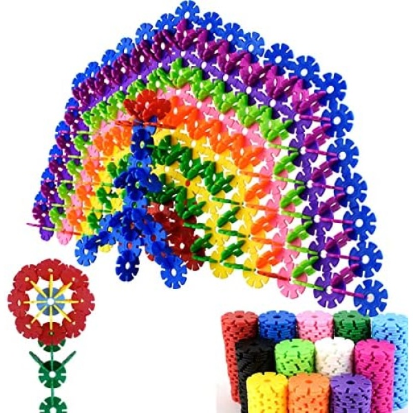 Building Toy 500 Piece Interlocking Plastic Disc Set A Creative and Educational Alternative to Building Blocks | Tested for Children's Safety A Great Toy for Both Boys and Girls Age 3+ 【L】